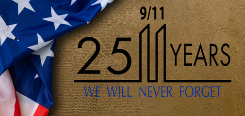  American Patriot Day banner. 25th anniversary