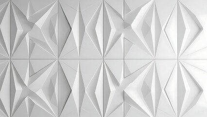 Obraz premium White Geometric Facade Texture with Diamond Shapes