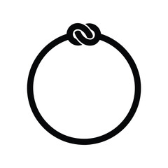 Thin Knot Band Silhouette Icon