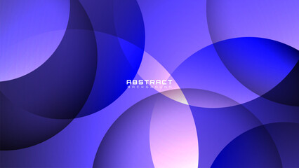 3D blue abstract background overlap layer on dark space with glowing circles effect decoration. Modern graphic design element cutout style concept for web banner, art, flyer, card, or brochure cover