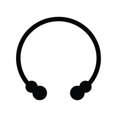 Open Torque Necklace Silhouette Icon