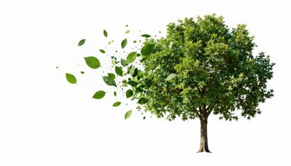 Digital transformation of a tree in nature artistic representation green environment conceptual viewpoint for environmental awareness