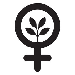 Eco Feminism Venus Symbol With Sprout