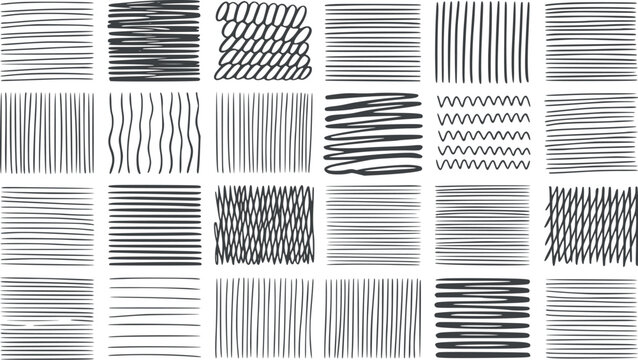 Black and handdrawn line and texture pattern collection lines textures patterns
