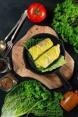 Savoy cabbage rolls.