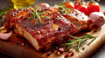 Costillas de cerdo a la barbacoa