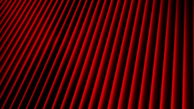 Abstract red and black diagonal stripes background with glowing 3d texture