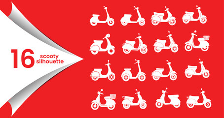 16 Scooter Silhouettes Collection design