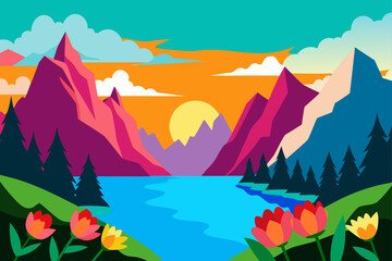 Vibrant Sunrise Over Lago di Sorapis with Turquoise Waters