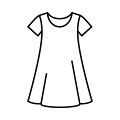 Simple White Dress Illustration