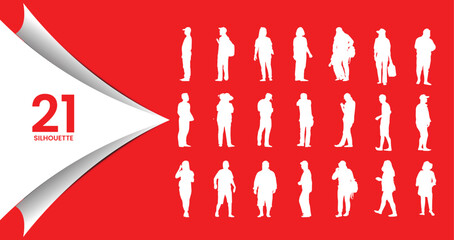 Collection of Diverse People Silhouettes for Design Projects