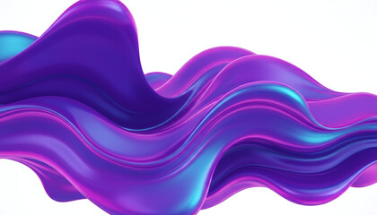 Abstract fluid background with smooth purple and blue waves, modern liquid gradient texture