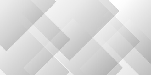 Modern Abstract white background design with layers of textured white transparent material, Minimal geometric white light background triangle black technology vector. Abstract graphic Banner design.