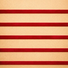 A warm beige textured background with bold horizontal red velvet stripes creating a festive and elegant pattern
