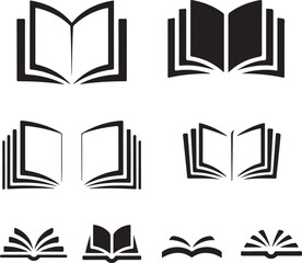 book vector icons minimal open book illustrations for apps