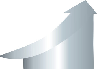 Silver Arrow Pointing Upward