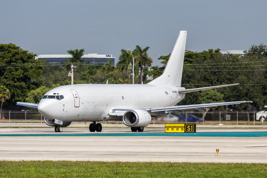 Sky High Aviation Services Boeing 737-300(SF) airplane at Miami airport in the United States