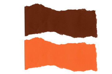 Torn Paper Watercolor Texture in Brown and Orange
