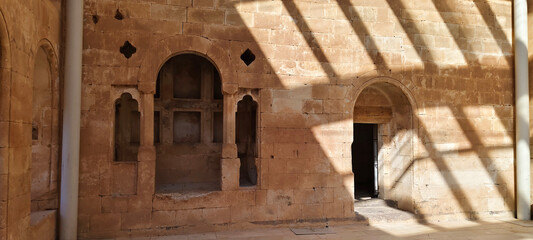 Ishak Pasha Palace, Dogubeyazit. Architectural details, close-up, interiors.