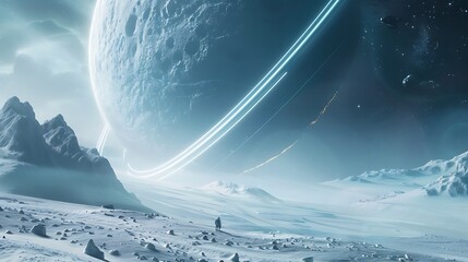 winter landscape with snow