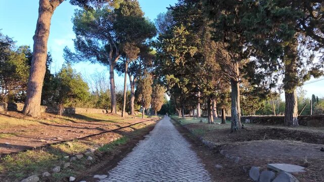 Scenic Ancient Via Appia in Rome