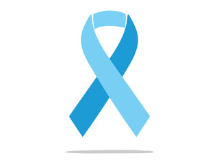 Hope Ribbon: A simple and graceful hope ribbon, symbolizing support and awareness, with two tone light blue color.