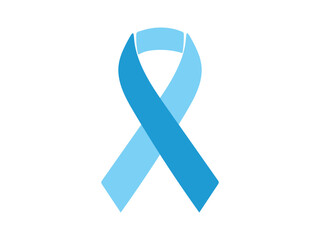 Awareness Ribbon Symbol: A simple, elegant image of a light blue ribbon, representing awareness and support for various causes.