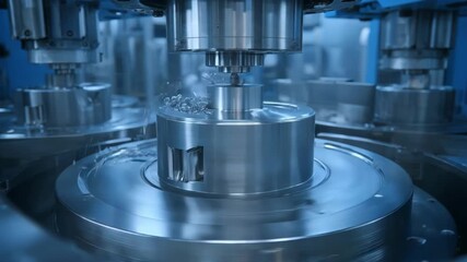 Modern factory environment capturing seamless operation of advanced isoforming tools ensuring consistent pressure distribution on product surfaces