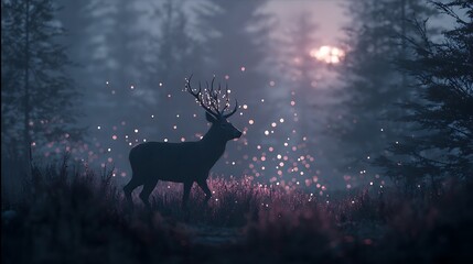 deer in the woods