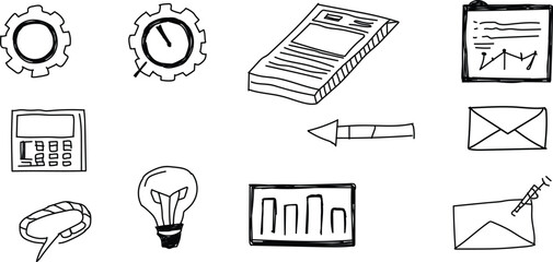 Fototapeta premium Business and technology icons