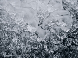 Ice Along a Flowing Winter Stream cold winter