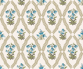 Vector Hand drawn colourful geometric flowers Motifs African boho paisley, seamless patterns with floral for fabric Ethnic Indian Pattern, textiles, clothing, wrapping paper, backdrop, banner.
