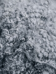 Ice Along a Flowing Winter Stream cold winter