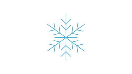 Obraz premium Delicate Light Blue Snowflake Icon Illustration Representing Winter Holiday Season and Festive Celebrations for Christmas and New Year's Eve, Ideal for Graphic Designs, Web