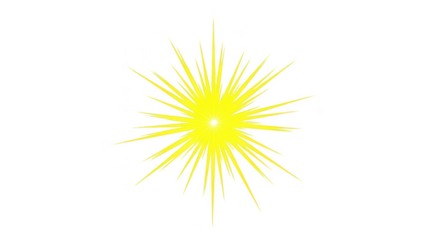 Bright yellow starburst
