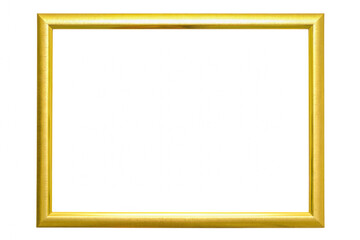 Shiny Rectangular Gold Frame Bordering a Dark Space