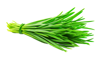 a bunch of green onions on a transparent background