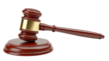 Wooden Gavel and Sound Block for Legal and Auction Concepts