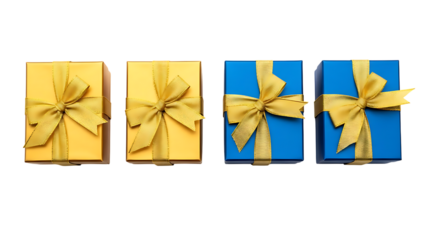 Elegant Gift Boxes with Golden Ribbons