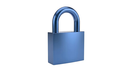 Naklejka premium Blue Metallic Padlock for Security and Protection