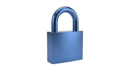Blue Metallic Padlock for Security and Protection