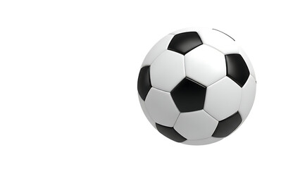 Fototapeta premium Realistic 3D Rendered Soccer Ball on Transparent Background