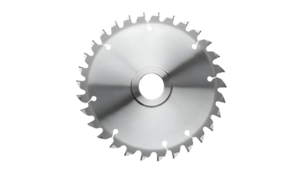 Circular Saw Blade on Transparent Background