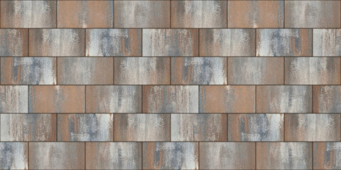 SEAMLESS TEXTURE OF RUSTIC CONCRETE FLOOR TEXTURE WITH WEATHERED PATTERN - Useful for rendering - Aged concrete surface for backgrounds, architecture or design elements in interior and exterior