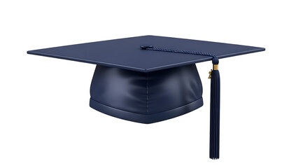 Dark Blue Graduation Cap with Tassel for Academic Achievement