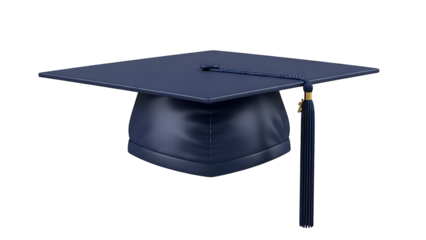 Dark Blue Graduation Cap with Tassel for Academic Achievement