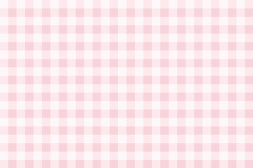 Seamless plaid gingham pattern background, soft rose pink plaid chequered pattern for clothing fabric