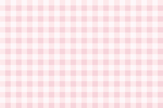 Seamless plaid gingham pattern background, soft rose pink plaid chequered pattern for clothing fabric