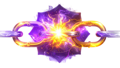 Inspirational Linked Innovation Spark Isolated Transparent PNG AI Generated Bond Icon