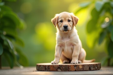 Circular wooden cutout featuring Kelor or Drumstick tree (Moringa oleifera) green leaves in a backlit shot for product display